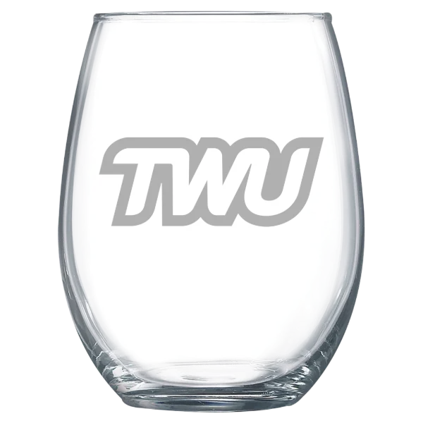 Texas Woman's University Polar Camel 15 oz. Stemless Wine Glass