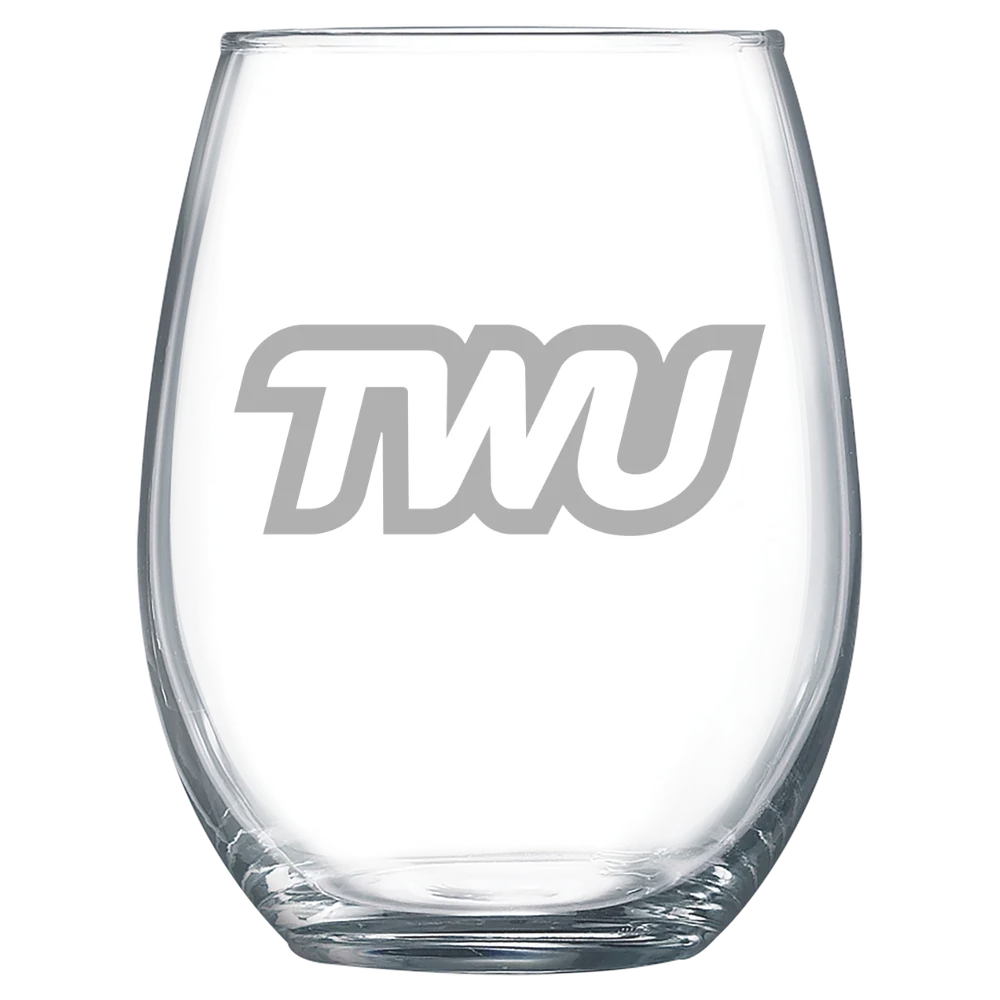 Texas Woman's University Polar Camel 15 oz. Stemless Wine Glass