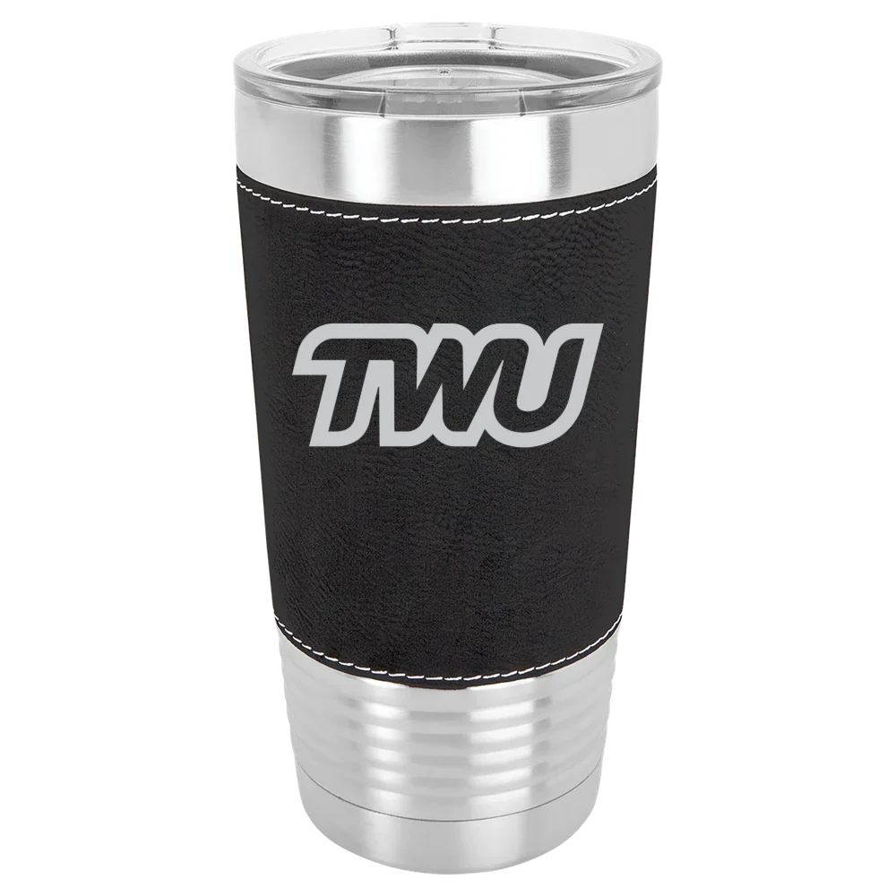 Texas Woman's University Polar Camel 20 oz. Leatherette Grip Tumbler with Standard Lid