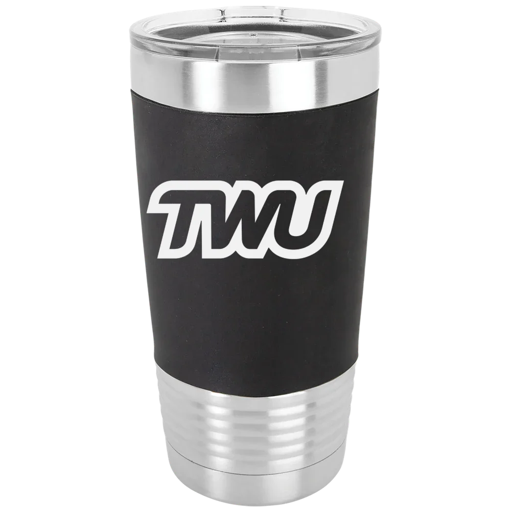Texas Woman's University Polar Camel 20 oz. Silicone Grip Tumbler with Standard Lid