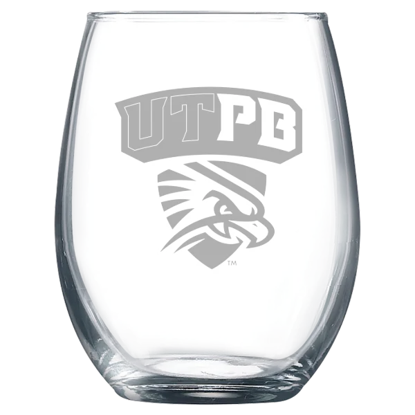 The University of Texas Permian Basin Polar Camel 9 oz. Stemless Wine Glass