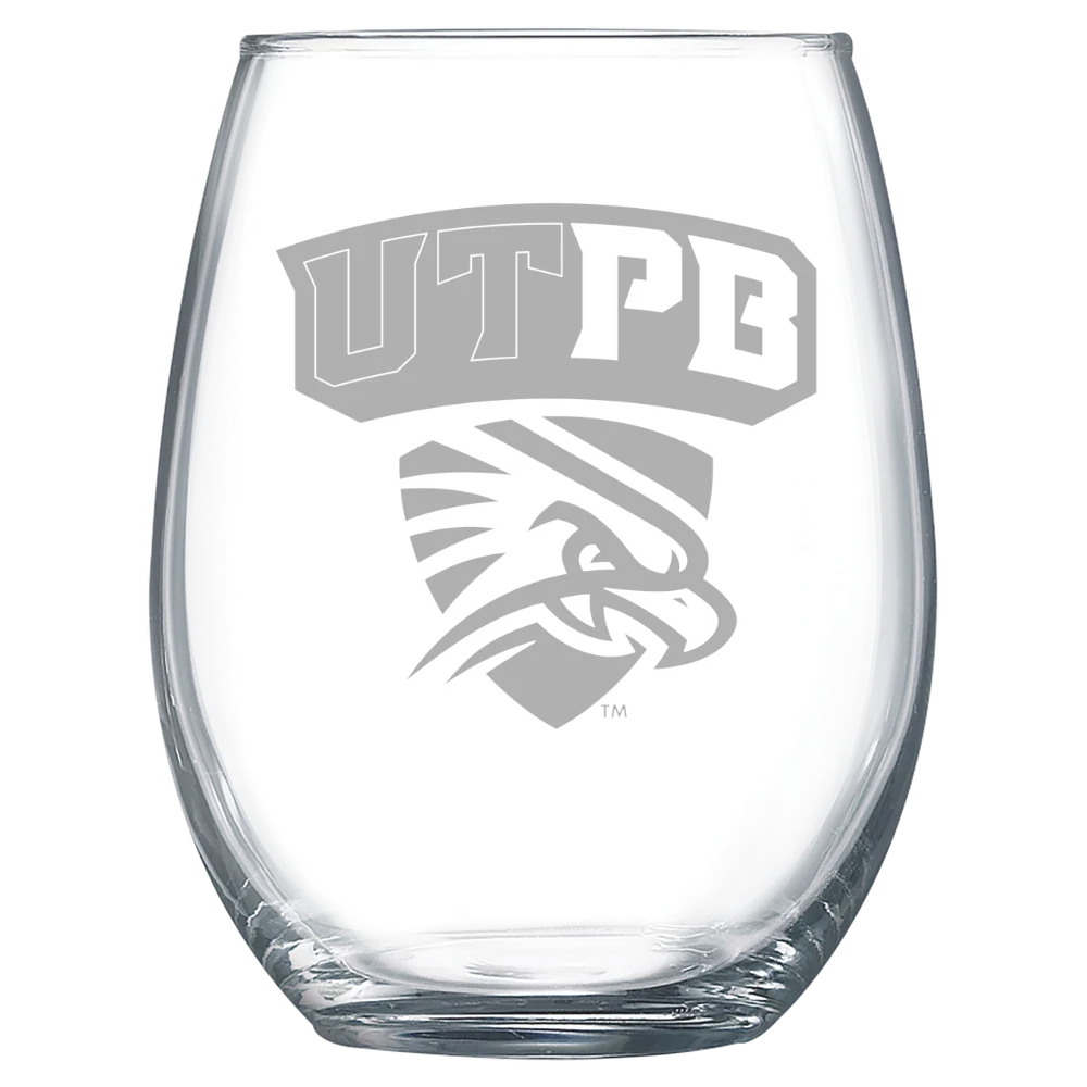 The University of Texas Permian Basin Polar Camel 15 oz. Stemless Wine Glass