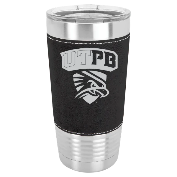 The University of Texas Permian Basin Polar Camel 20 oz. Leatherette Grip Tumbler with Standard Lid