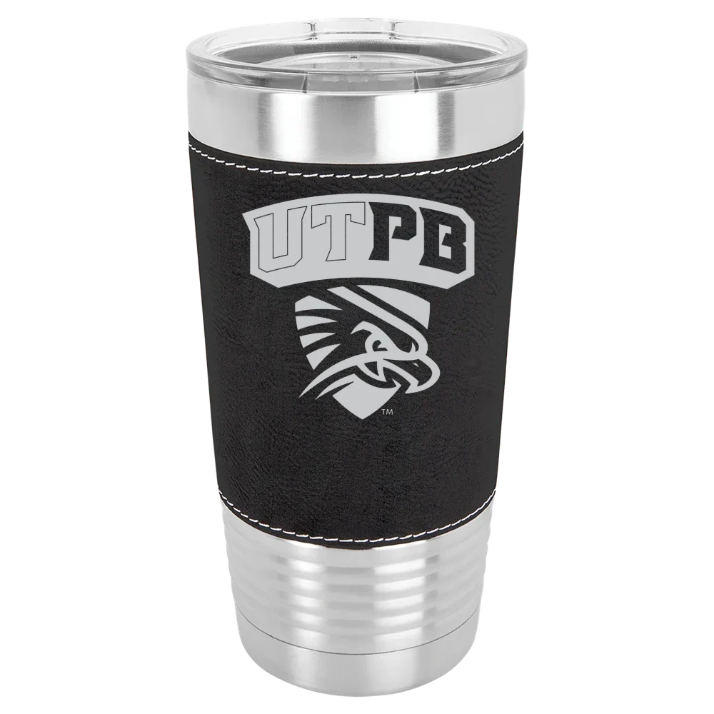 The University of Texas Permian Basin Polar Camel 20 oz. Leatherette Grip Tumbler with Standard Lid