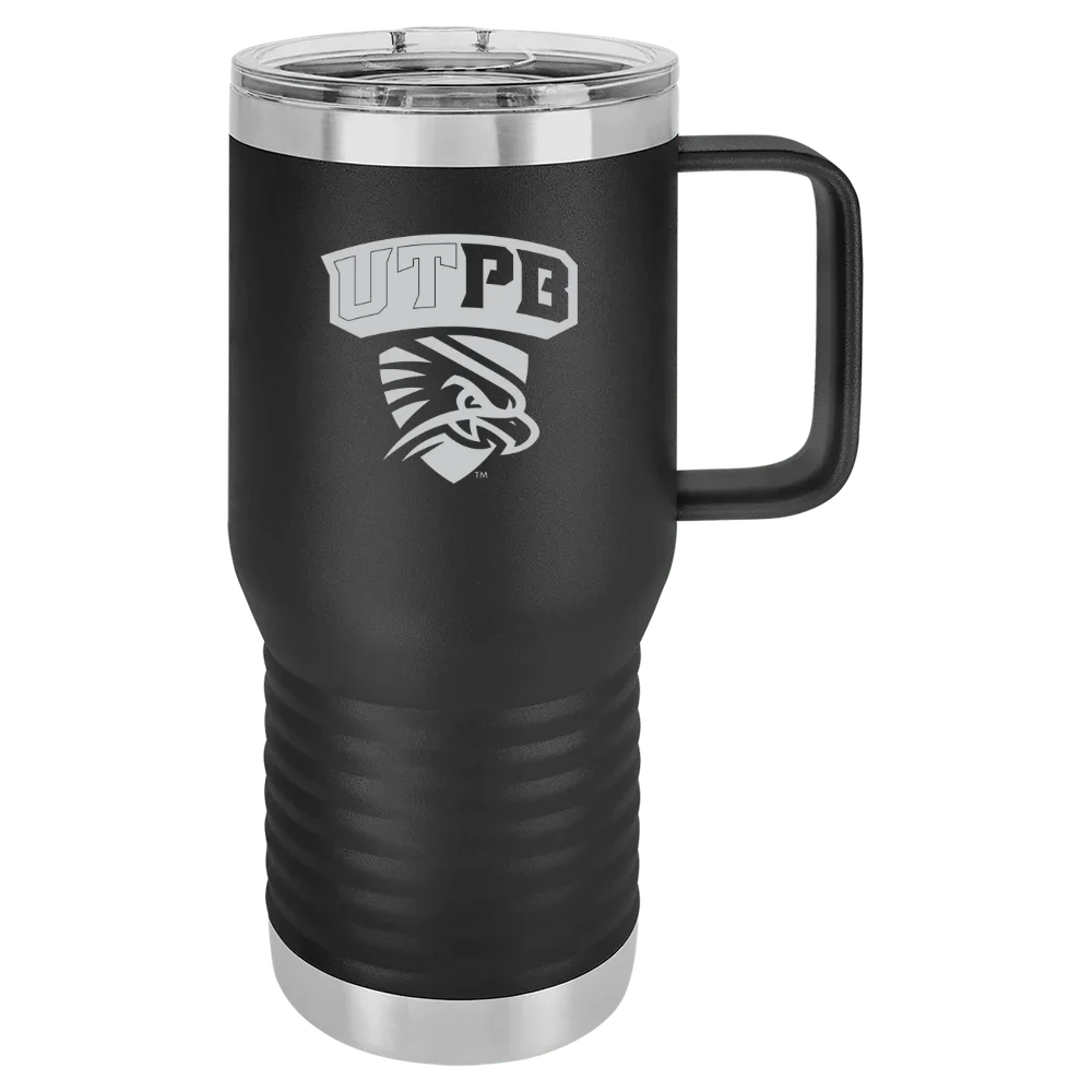The University of Texas Permian Basin Polar Camel 20 oz. Travel Mug with Slider Lid
