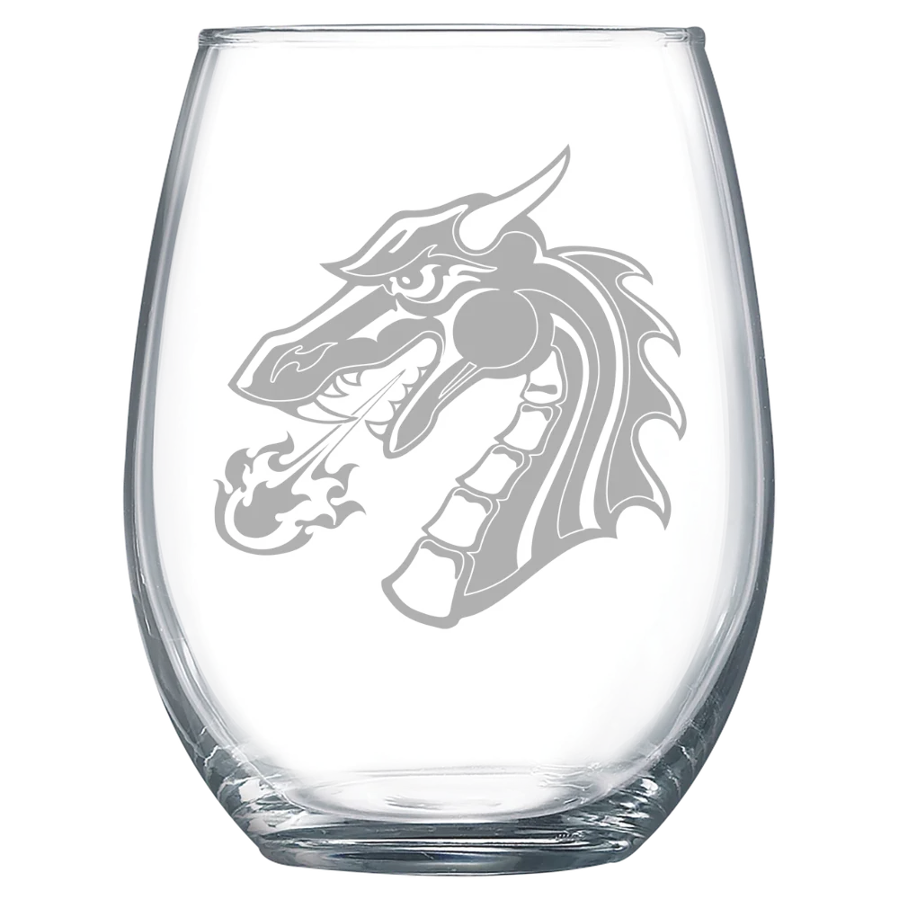 Tiffin University Polar Camel 15 oz. Stemless Wine Glass