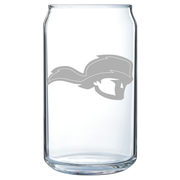 Tusculum University Polar Camel 16 oz. Can Glass