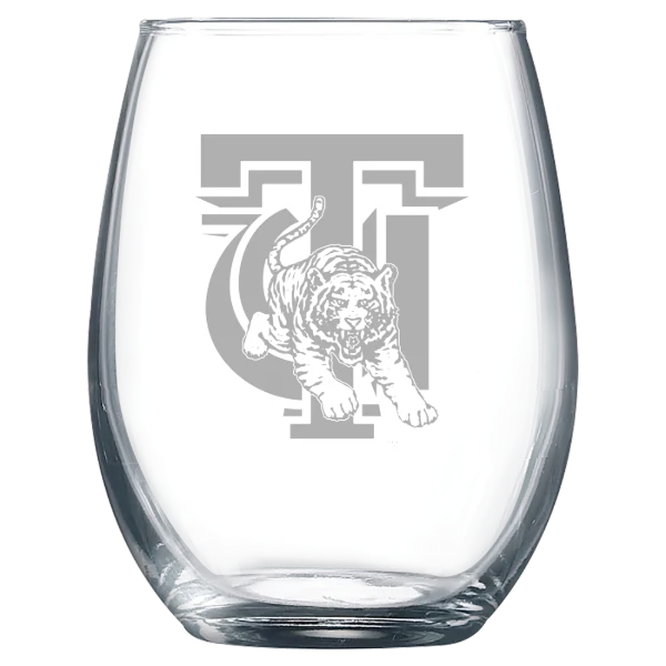 Tuskegee University Polar Camel 9 oz. Stemless Wine Glass