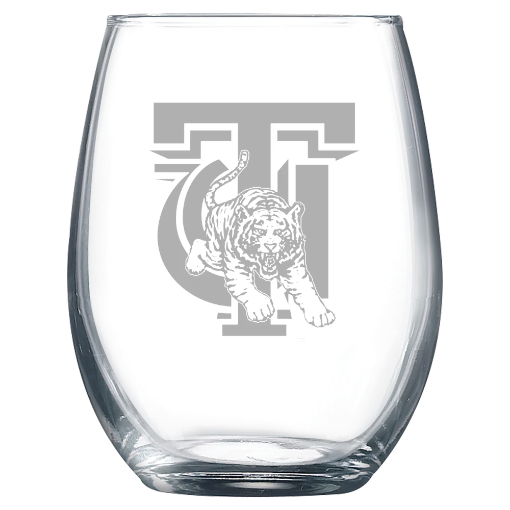 Tuskegee University Polar Camel 9 oz. Stemless Wine Glass