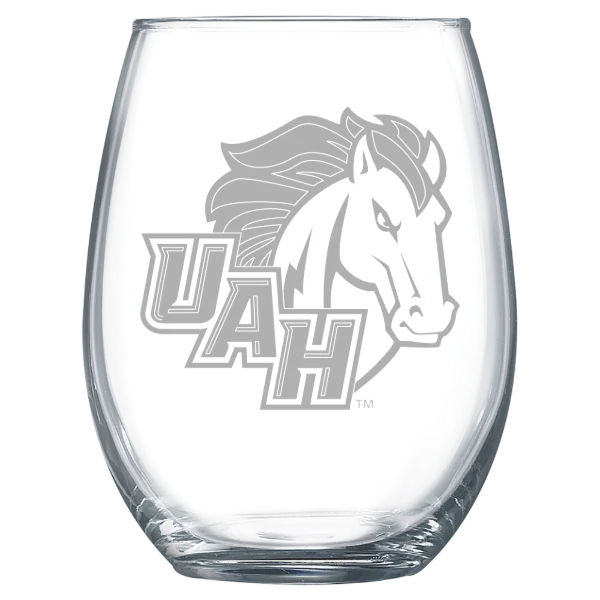 University of Alabama in Huntsville Polar Camel 15 oz. Stemless Wine Glass