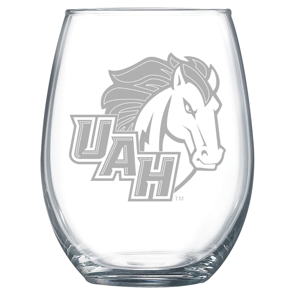 University of Alabama in Huntsville Polar Camel 15 oz. Stemless Wine Glass