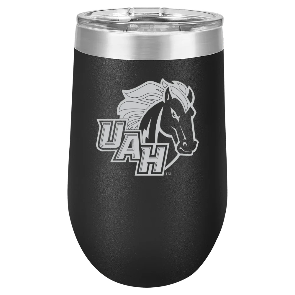 University of Alabama in Huntsville Polar Camel 16 oz. Stemless Wine Tumbler