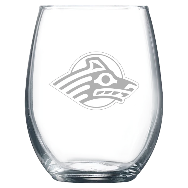 University of Alaska Anchorage Polar Camel 9 oz. Stemless Wine Glass