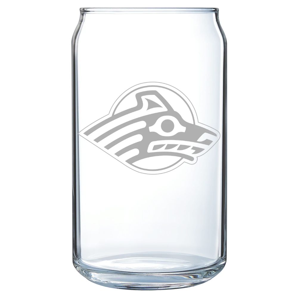 University of Alaska Anchorage Polar Camel 16 oz. Can Glass
