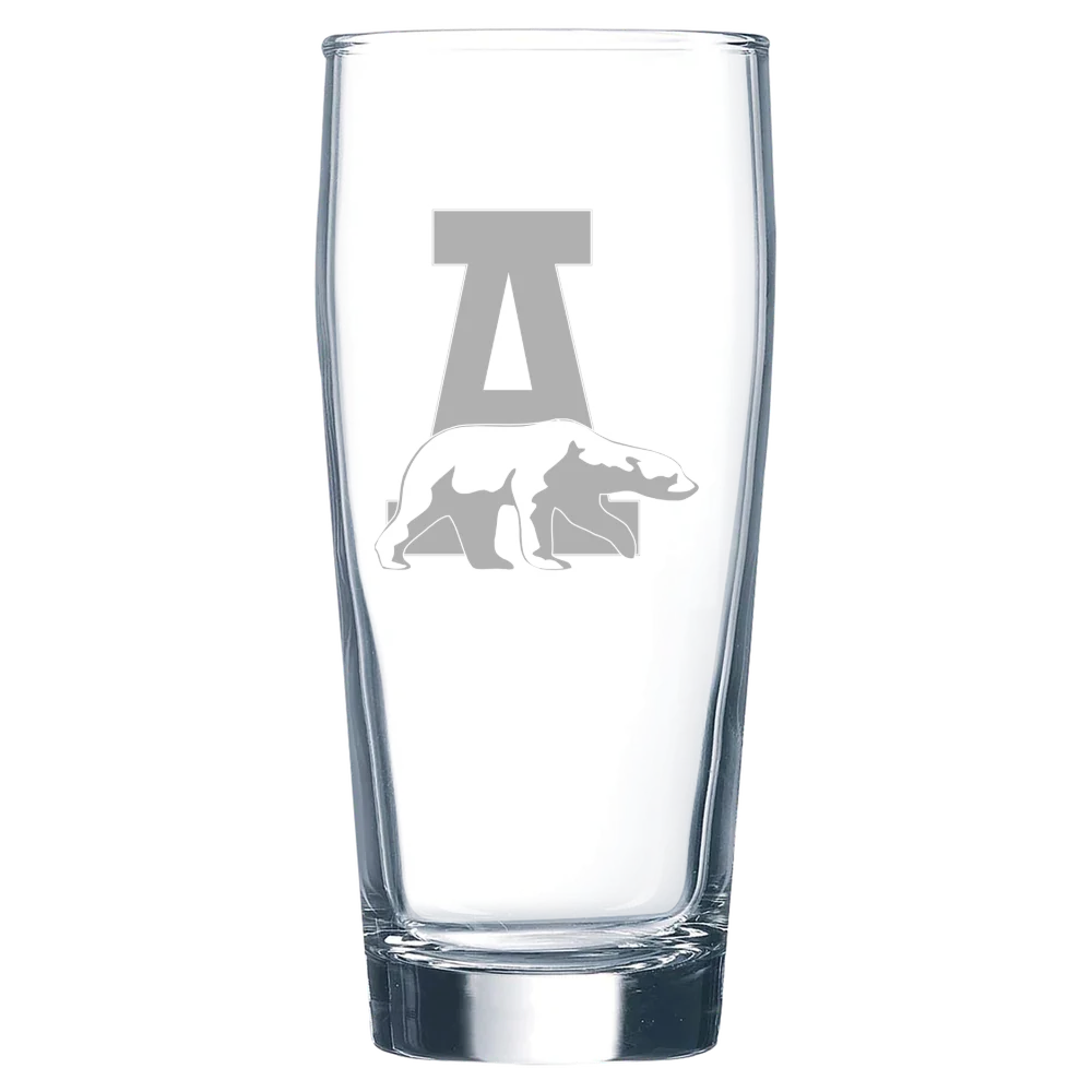 University of Alaska Fairbanks Polar Camel 16 oz. Willi Becher Beer Glass