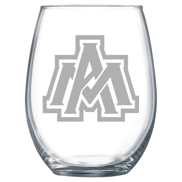 University of Arkansas, Monticello Polar Camel 15 oz. Stemless Wine Glass