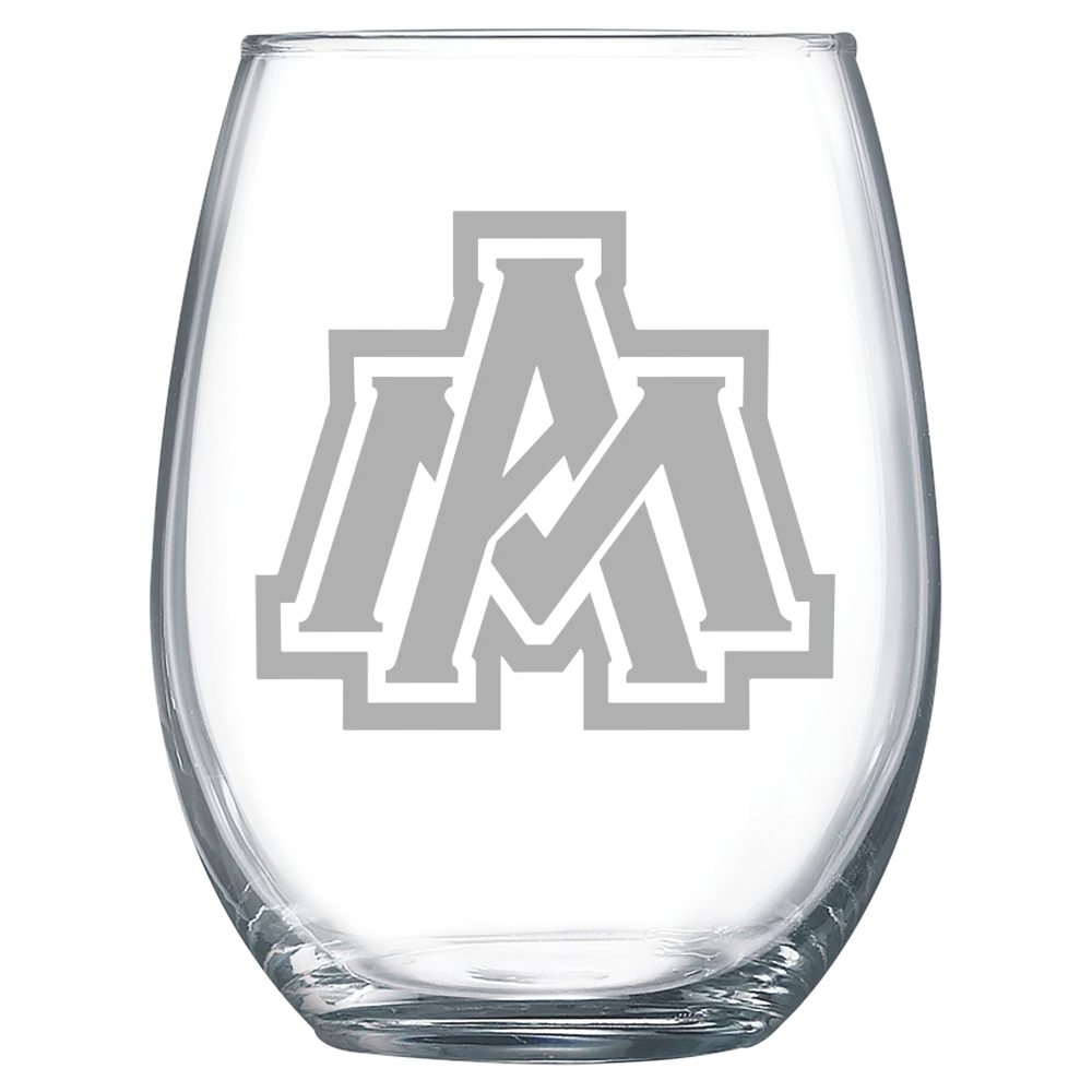 University of Arkansas, Monticello Polar Camel 15 oz. Stemless Wine Glass