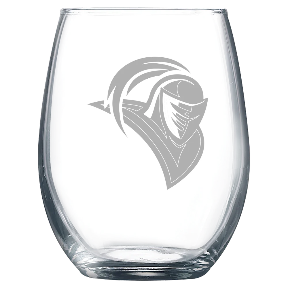 University of Bridgeport Polar Camel 9 oz. Stemless Wine Glass