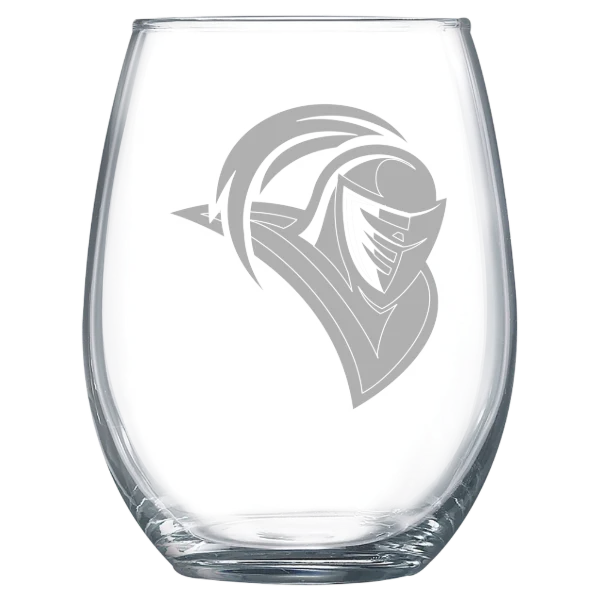 University of Bridgeport Polar Camel 15 oz. Stemless Wine Glass