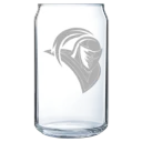 University of Bridgeport Polar Camel 16 oz. Can Glass