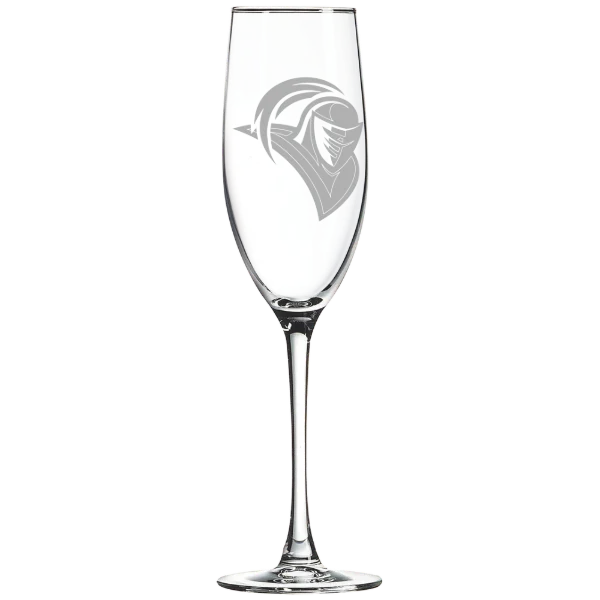 University of Bridgeport Polar Camel 8 oz. Champagne Flute