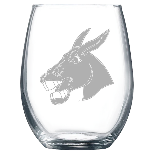University of Central Missouri Polar Camel 9 oz. Stemless Wine Glass