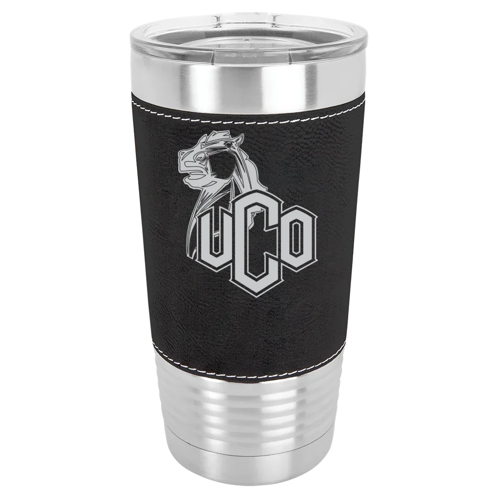 University of Central Oklahoma Polar Camel 20 oz. Leatherette Grip Tumbler with Standard Lid