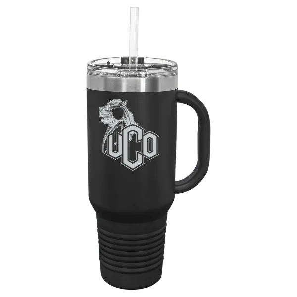 University of Central Oklahoma Polar Camel 40 oz. Travel Mug with Snap Lid & Straw