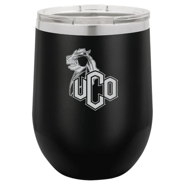 University of Central Oklahoma Polar Camel 12 oz. Stemless Wine Tumbler