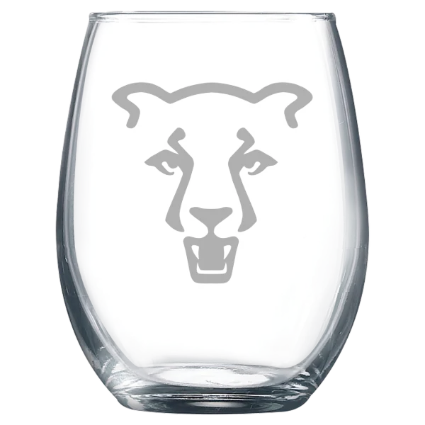 University of Colorado Colorado Springs Polar Camel 9 oz. Stemless Wine Glass