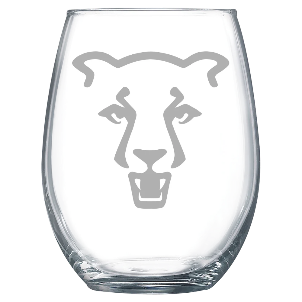 University of Colorado Colorado Springs Polar Camel 15 oz. Stemless Wine Glass