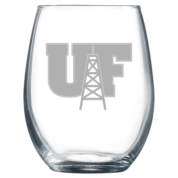 University of Findlay Polar Camel 9 oz. Stemless Wine Glass