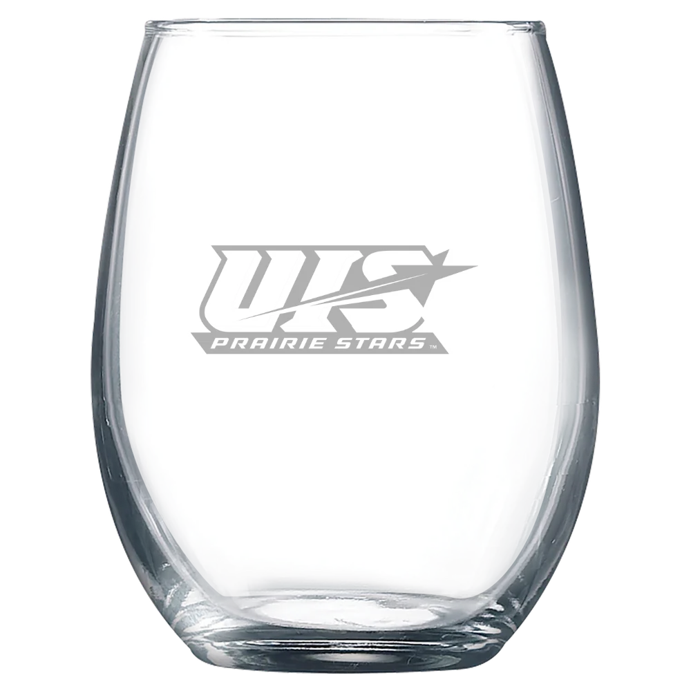 University of Illinois Springfield Polar Camel 9 oz. Stemless Wine Glass