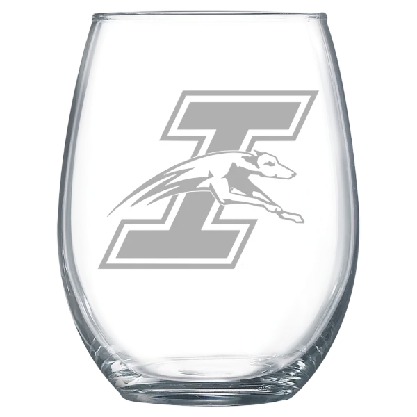 University of Indianapolis Polar Camel 15 oz. Stemless Wine Glass