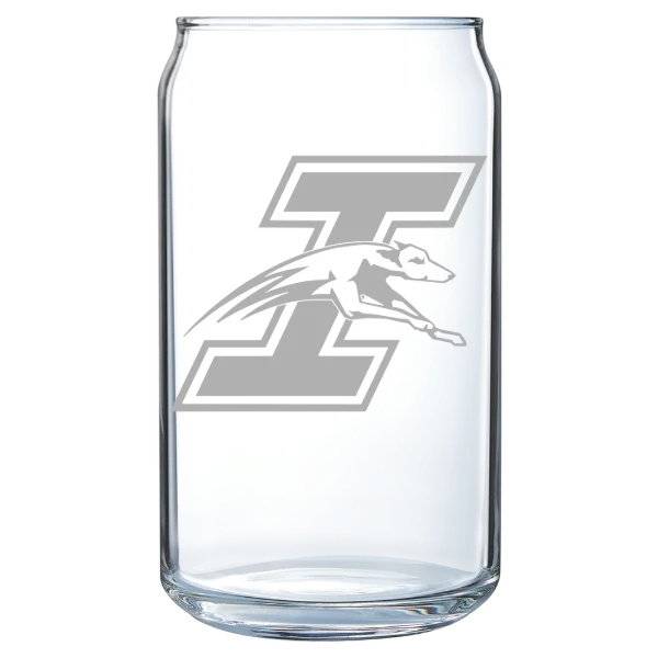 University of Indianapolis Polar Camel 16 oz. Can Glass