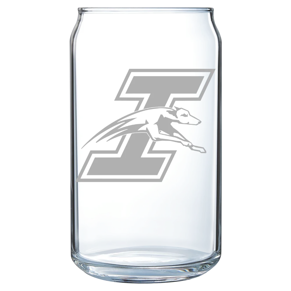 University of Indianapolis Polar Camel 16 oz. Can Glass