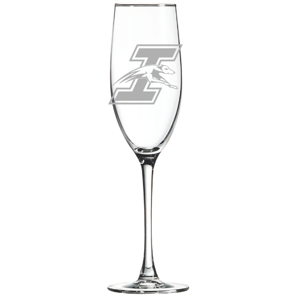 University of Indianapolis Polar Camel 8 oz. Champagne Flute