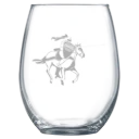 University of Jamestown Polar Camel 15 oz. Stemless Wine Glass