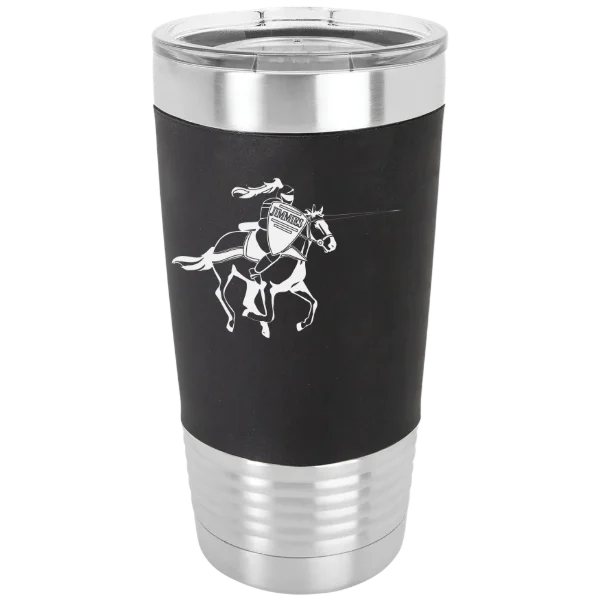 University of Jamestown Polar Camel 20 oz. Silicone Grip Tumbler with Standard Lid