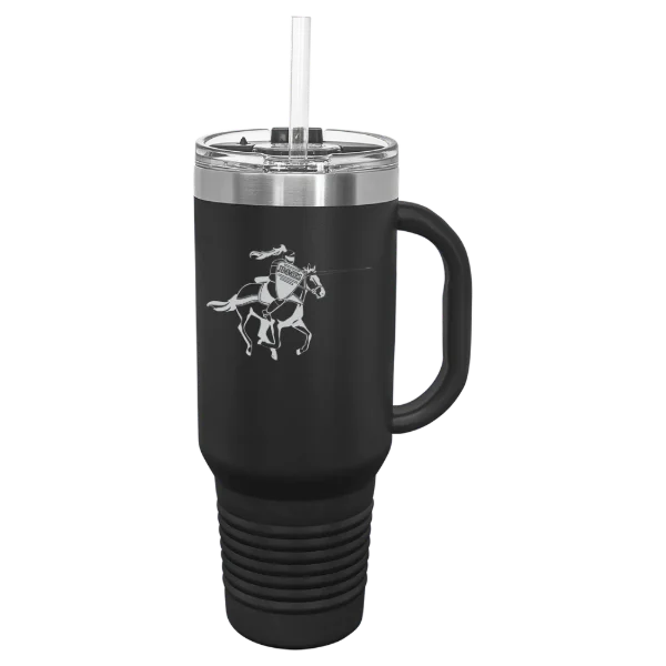 University of Jamestown Polar Camel 40 oz. Travel Mug with Snap Lid & Straw