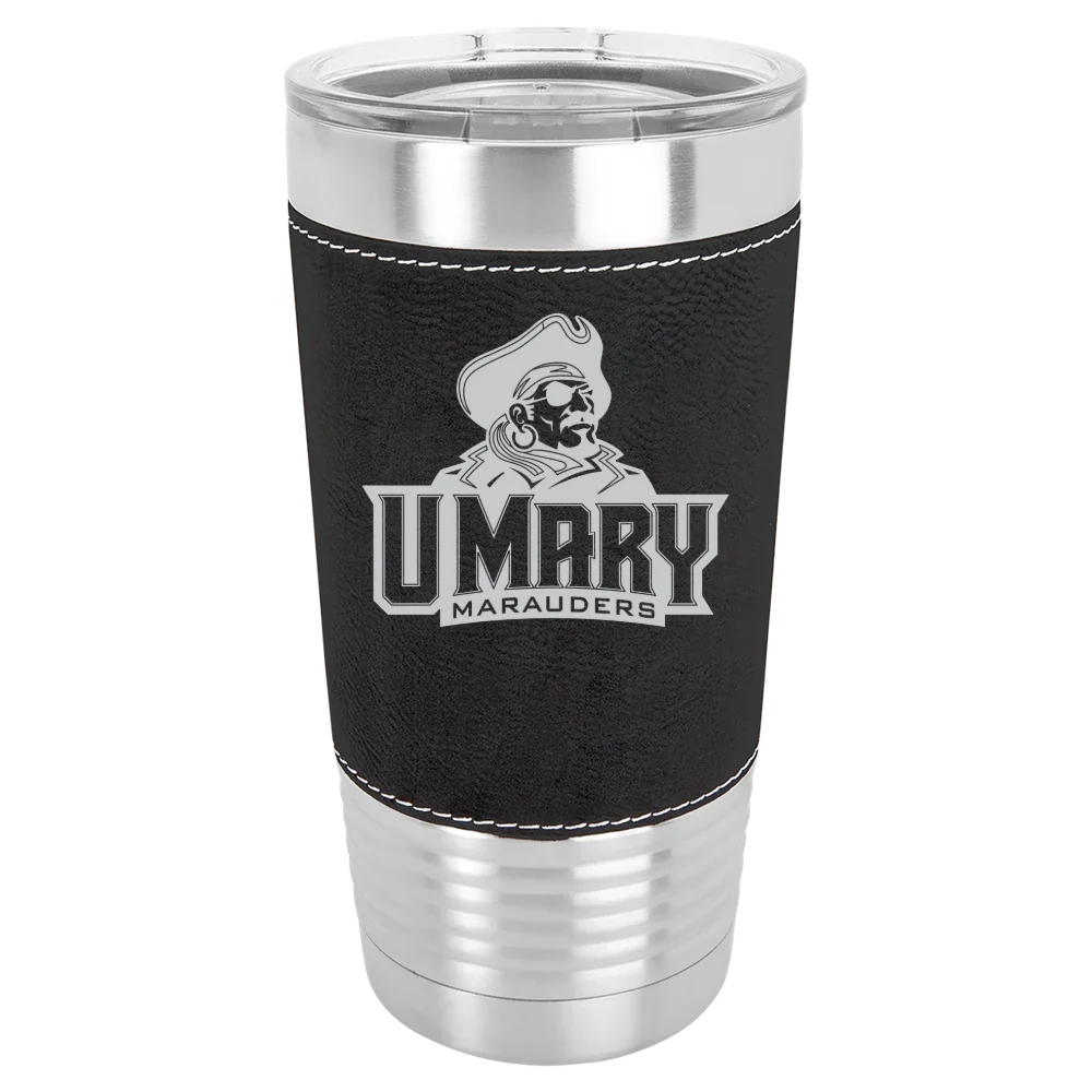 University of Mary Polar Camel 20 oz. Leatherette Grip Tumbler with Standard Lid