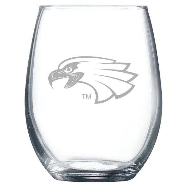 University of Minnesota, Crookston Polar Camel 9 oz. Stemless Wine Glass