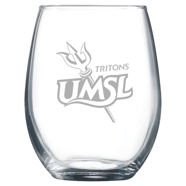 University of Missouri-St. Louis Polar Camel 9 oz. Stemless Wine Glass