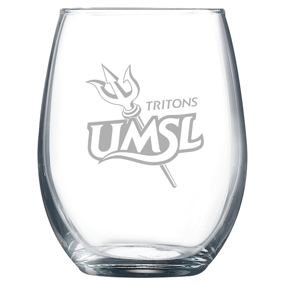 University of Missouri-St. Louis Polar Camel 9 oz. Stemless Wine Glass