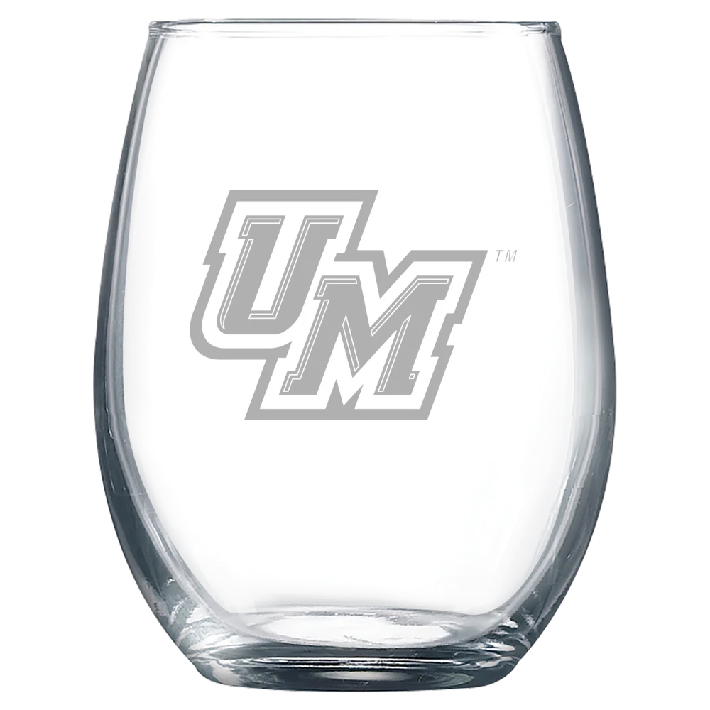 University of Montevallo Polar Camel 9 oz. Stemless Wine Glass