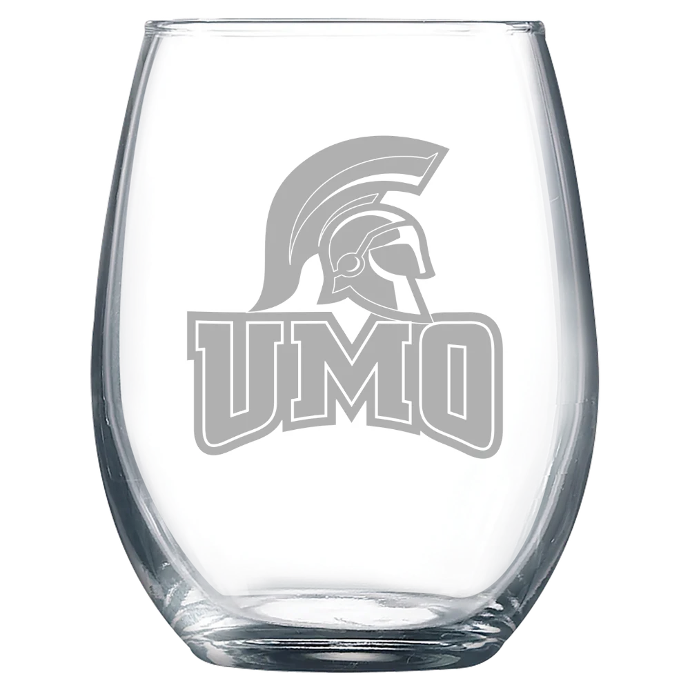 University of Mount Olive Polar Camel 9 oz. Stemless Wine Glass