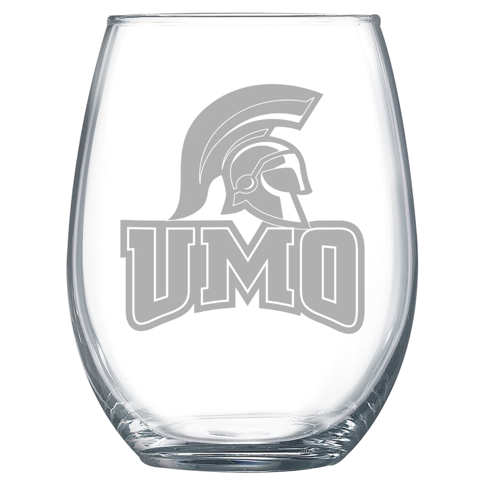 University of Mount Olive Polar Camel 15 oz. Stemless Wine Glass