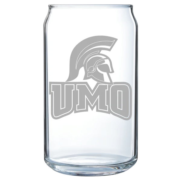 University of Mount Olive Polar Camel 16 oz. Can Glass