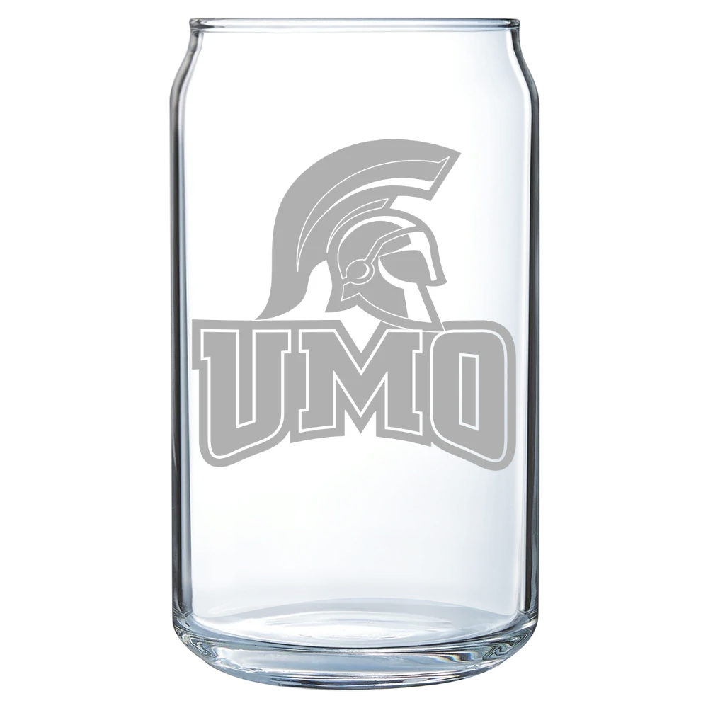University of Mount Olive Polar Camel 16 oz. Can Glass