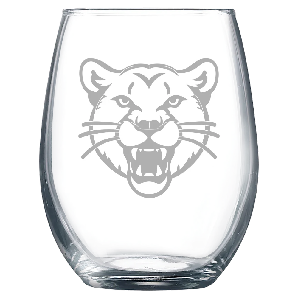 University of Pittsburgh, Johnstown Polar Camel 9 oz. Stemless Wine Glass